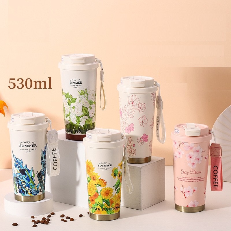 Home Office Hours - Steel Vacuum Straw Coffee Cup 500ml