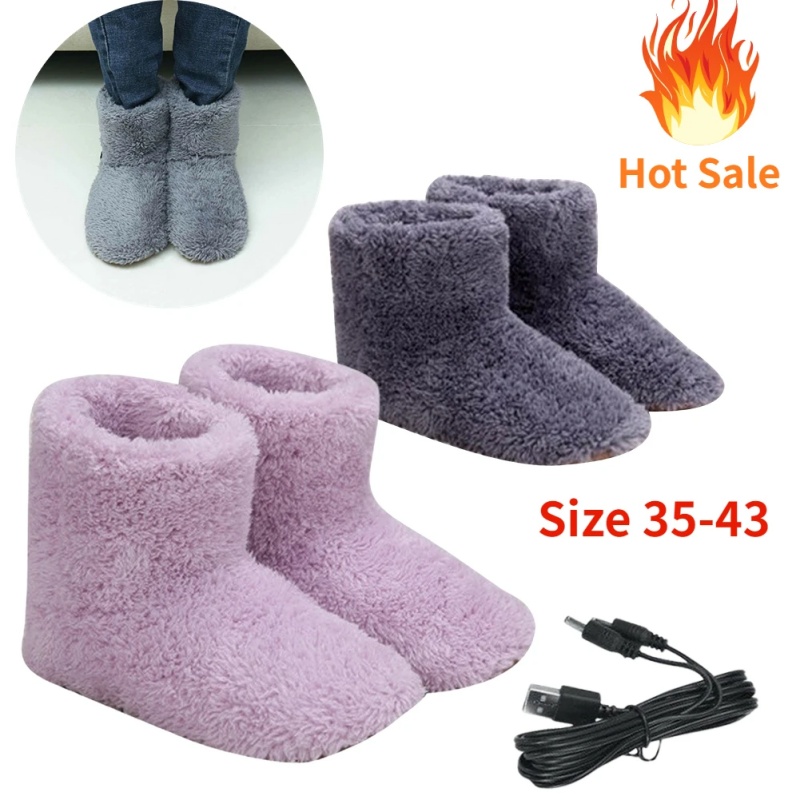 Home Office Hours - Useful Plush USB Heated Shoes Electric