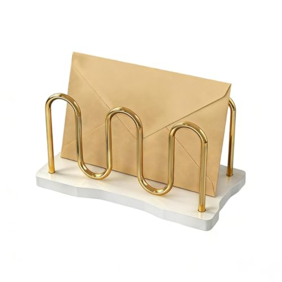 Letter Tray Desk - Mail Holder Organizer Countertop, Metal Mail