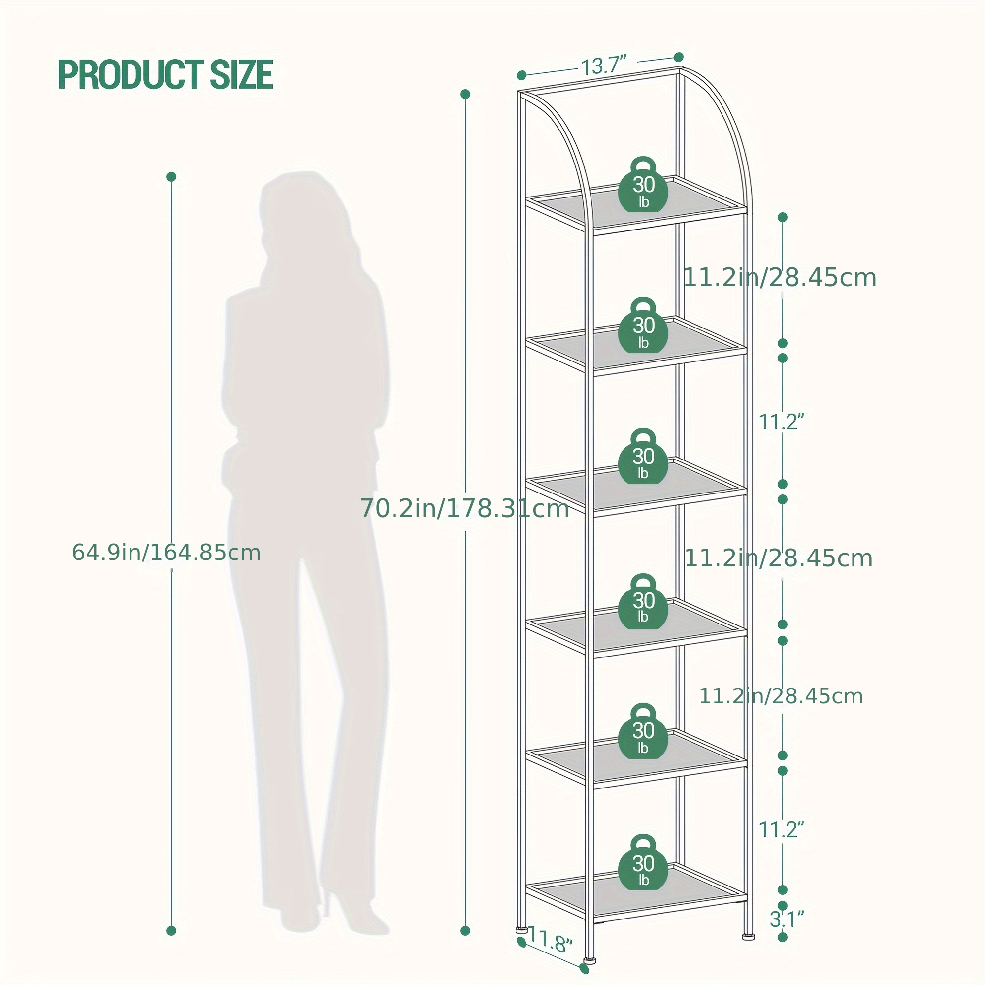 Bookcase Bookshelf, Tempered G - Home Office For recension och pris