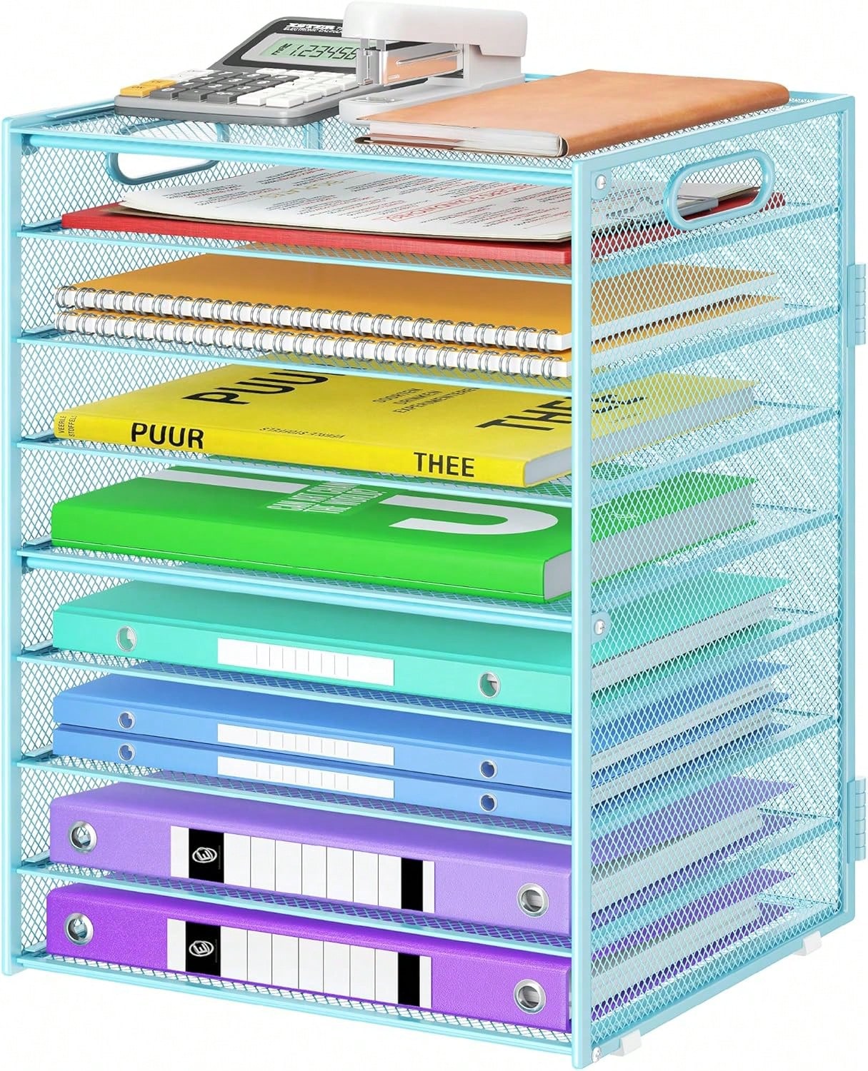 9 Tier Paper Organizer With Ha - Letter Tray Desk recension och pris