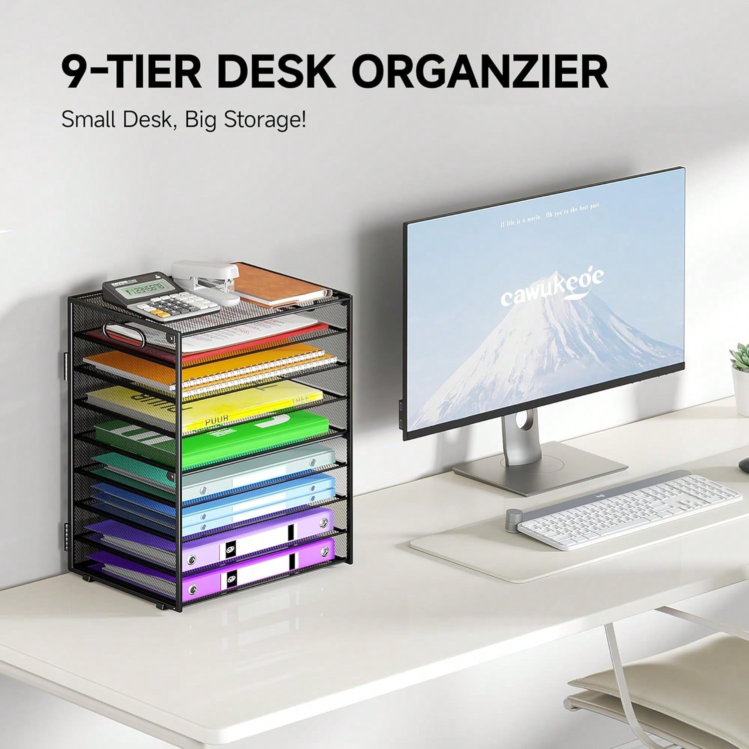 9 Tier Paper Organizer With Ha - Letter Tray Desk recension och pris