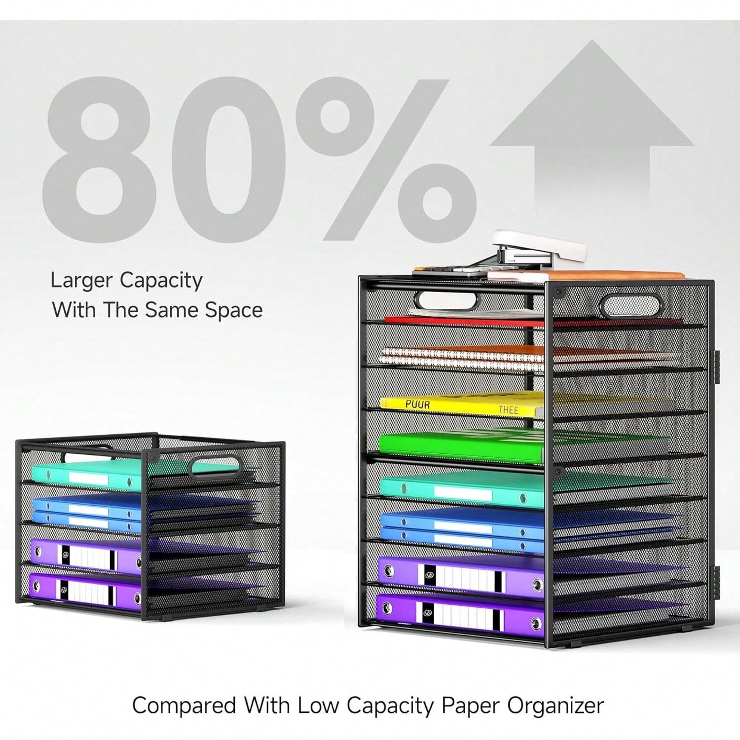 9 Tier Paper Organizer With Ha - Letter Tray Desk recension och pris