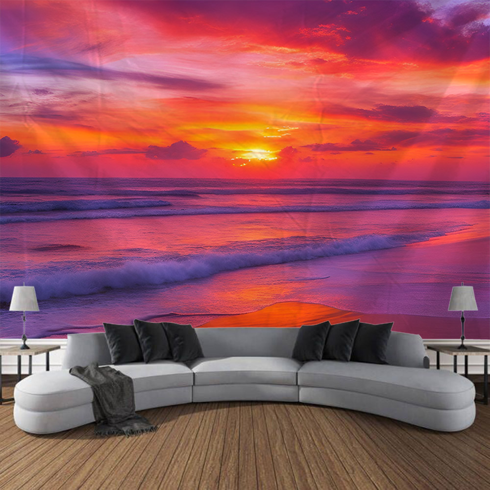 Sea view oil painting tapestry - Home Office With View recension och pris