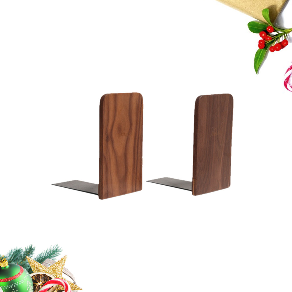 2Pcs Wooden Bookends Creative  - Home Office And Library recension och pris