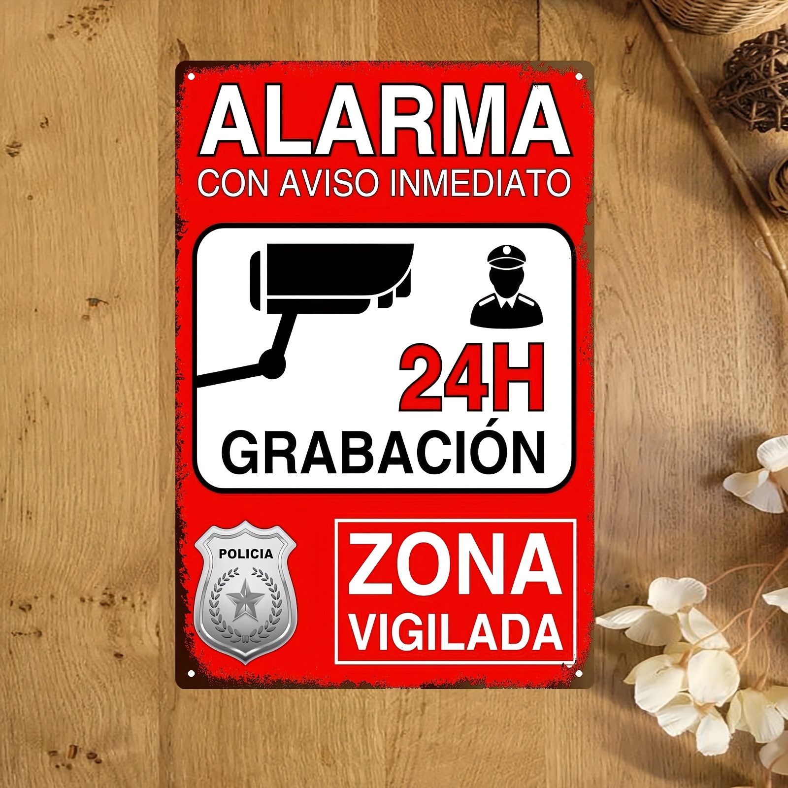 Spanish Alarm Sign, 24-Hour Mo - Home Office Hours recension och pris