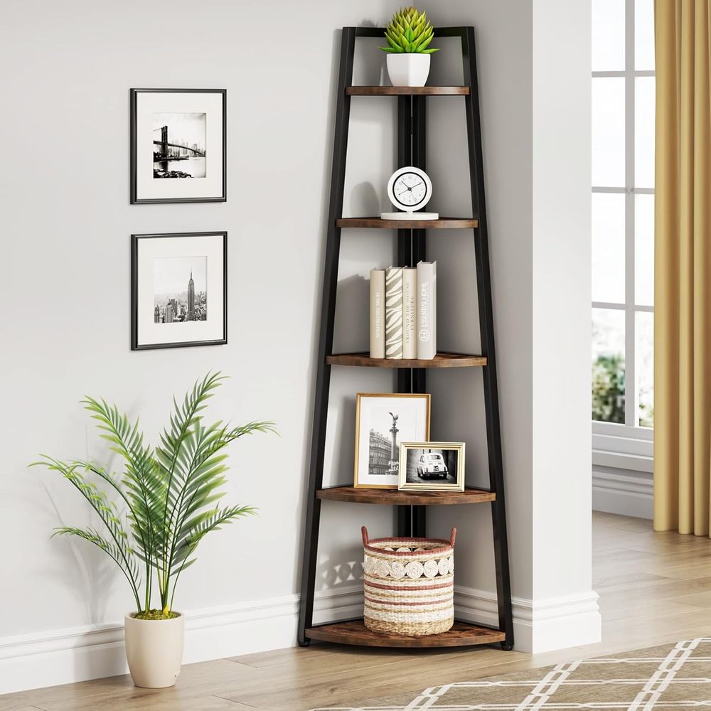 5-Tier 70 Tall Standing Booksh - Home Office And Library recension och pris