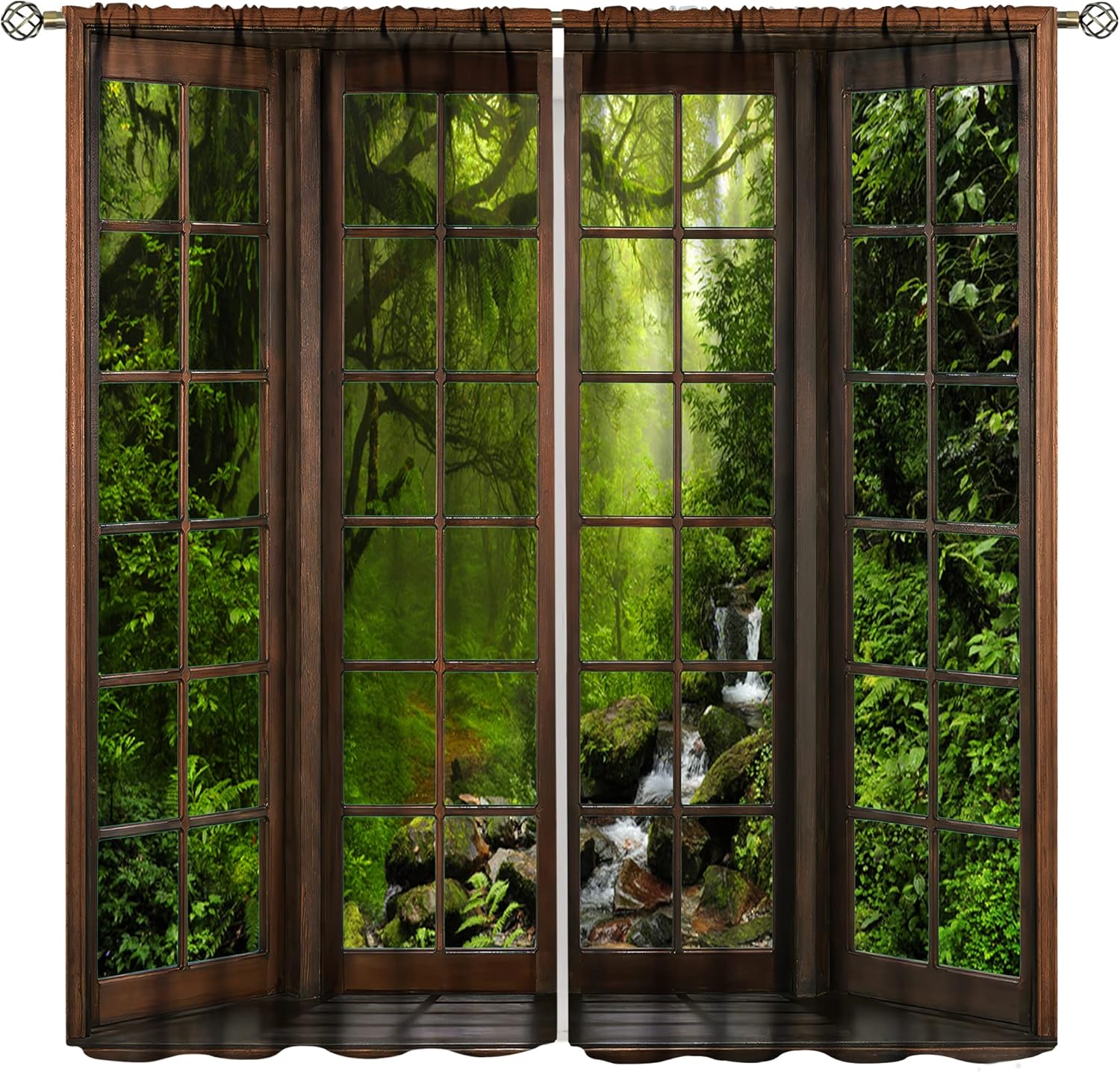 Forest Waterfall Window View C - Home Office With View recension och pris