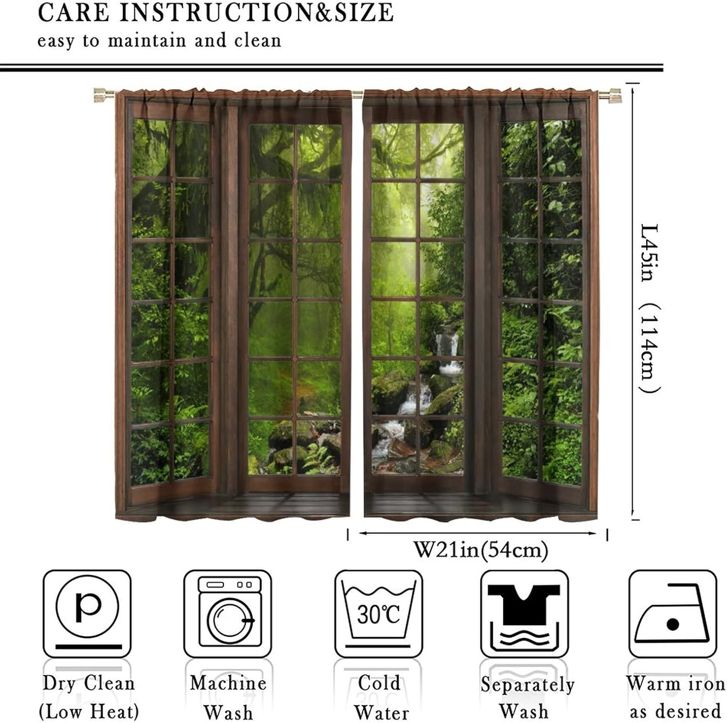 Forest Waterfall Window View C - Home Office With View recension och pris