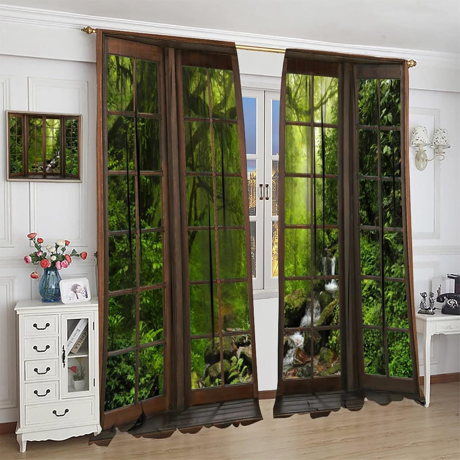 Forest Waterfall Window View C - Home Office With View recension och pris