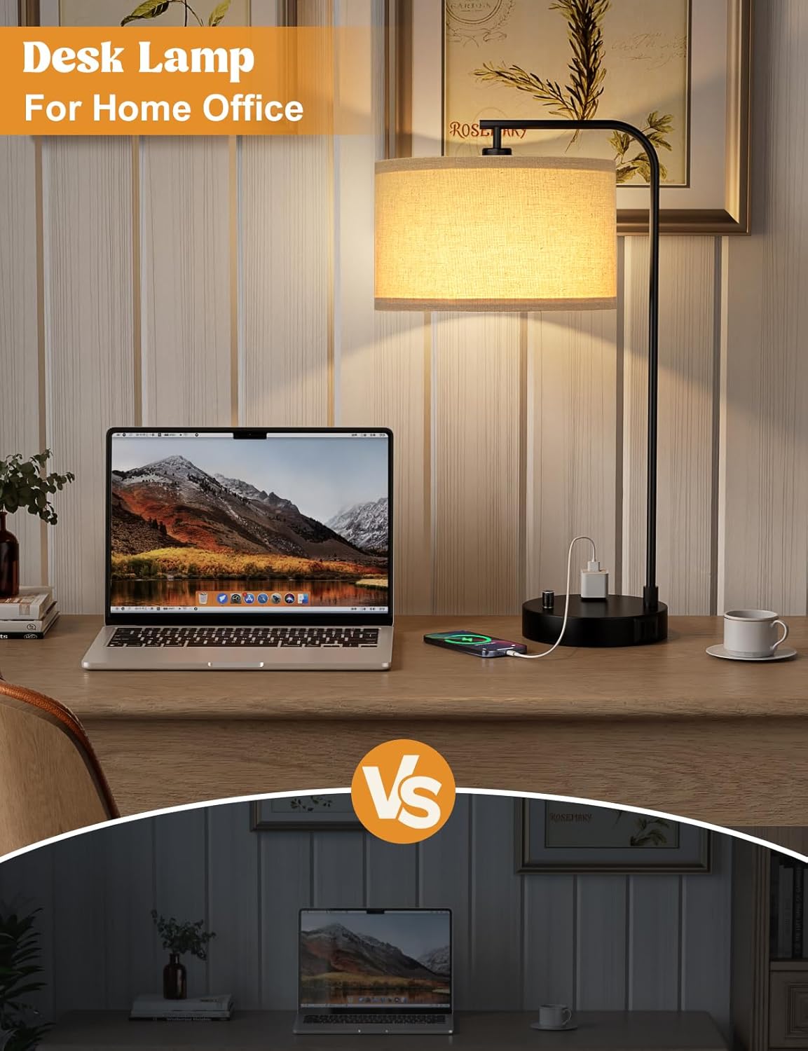 Tall Table Lamp with USB Port  - Desk Lamp Led recension och pris