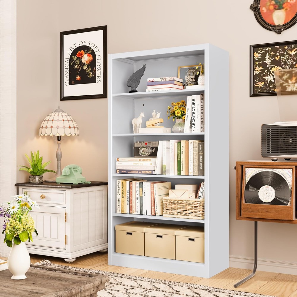 Bookcase, 5 Shelf Bookcases fo - Home Office And Library recension och pris