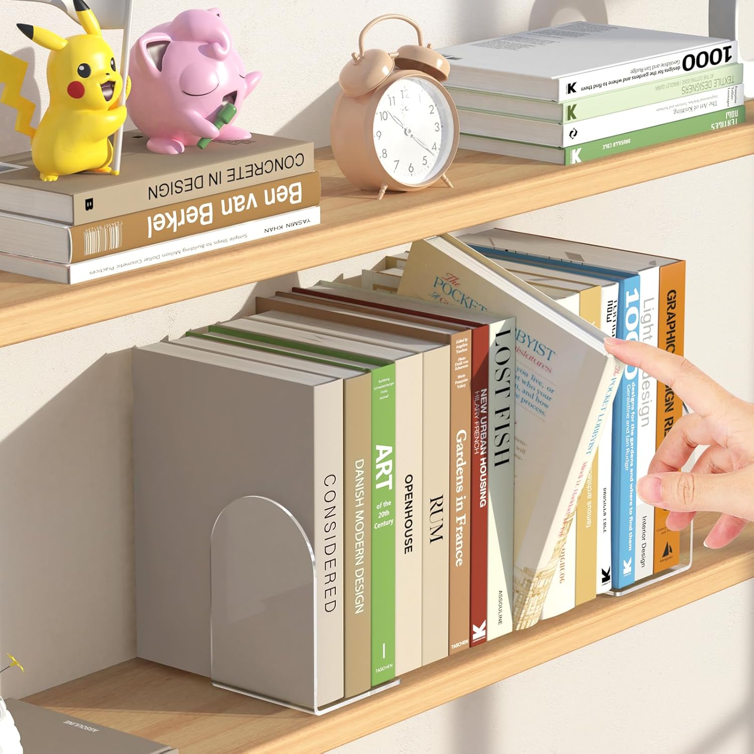 4 Pcs Acrylic Bookends for Hea - Home Office And Library recension och pris