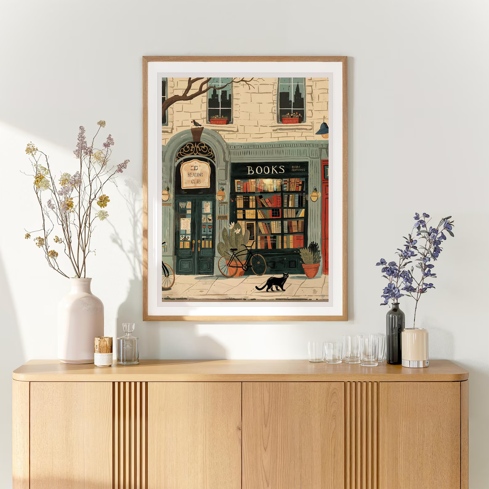 Bookstore Art Print, Cozy Book - Home Office And Library recension och pris