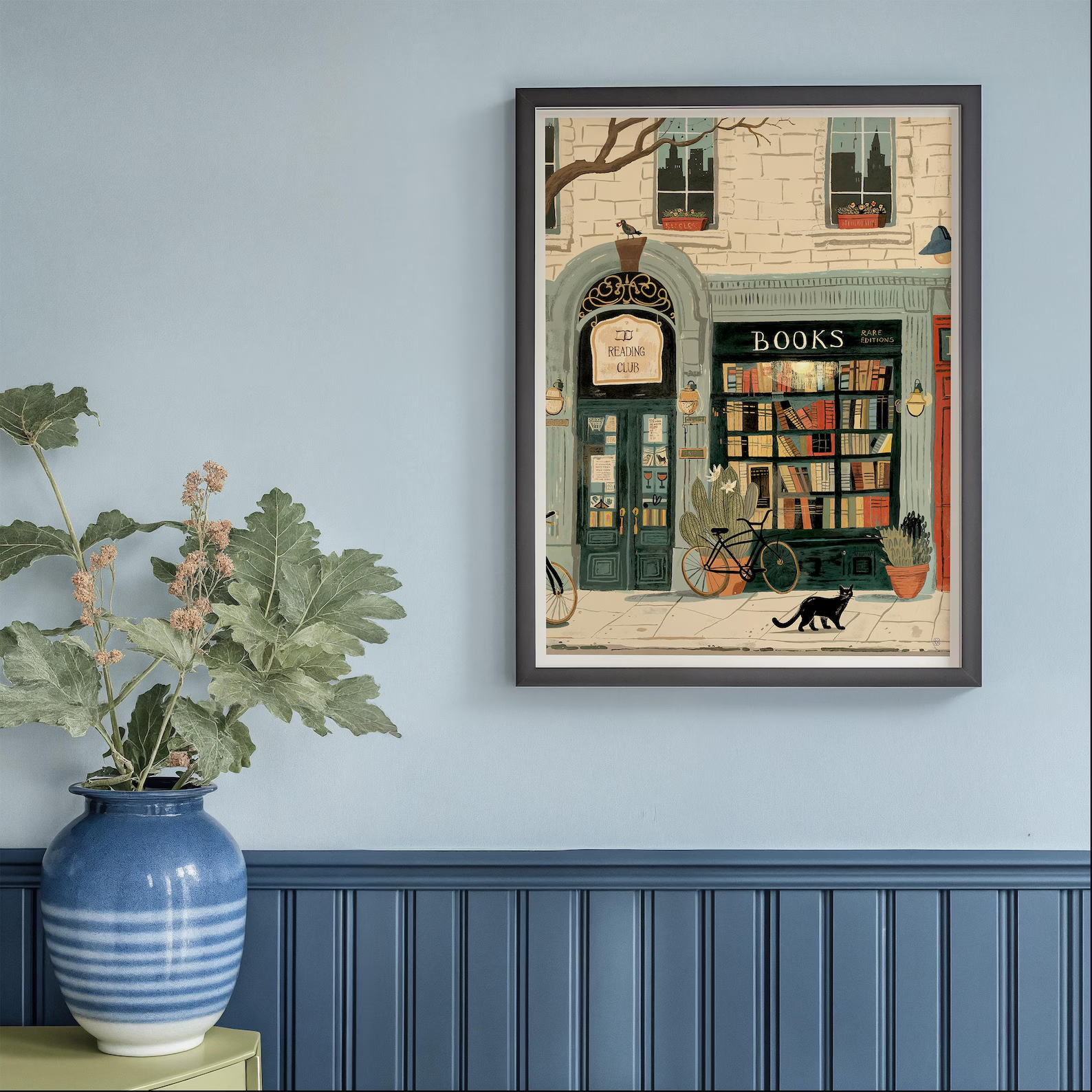 Bookstore Art Print, Cozy Book - Home Office And Library recension och pris