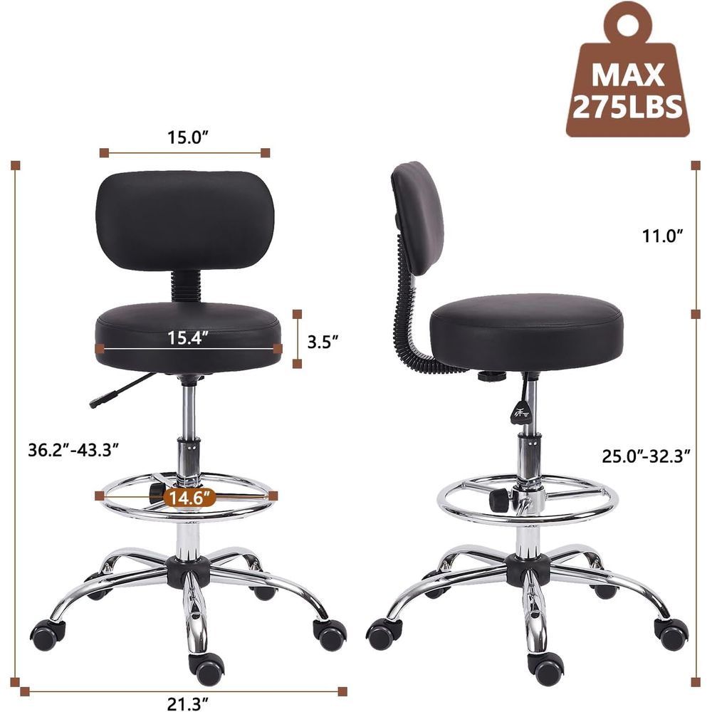 Adjustable Swivel Bar Stool wi - Home Office For recension och pris