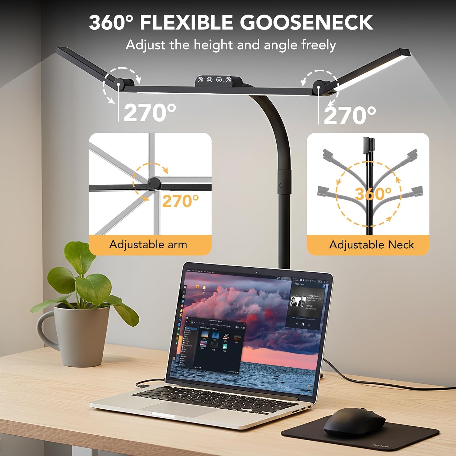 Adjustable LED Desk Lamp with  - Desk Lamp Led recension och pris
