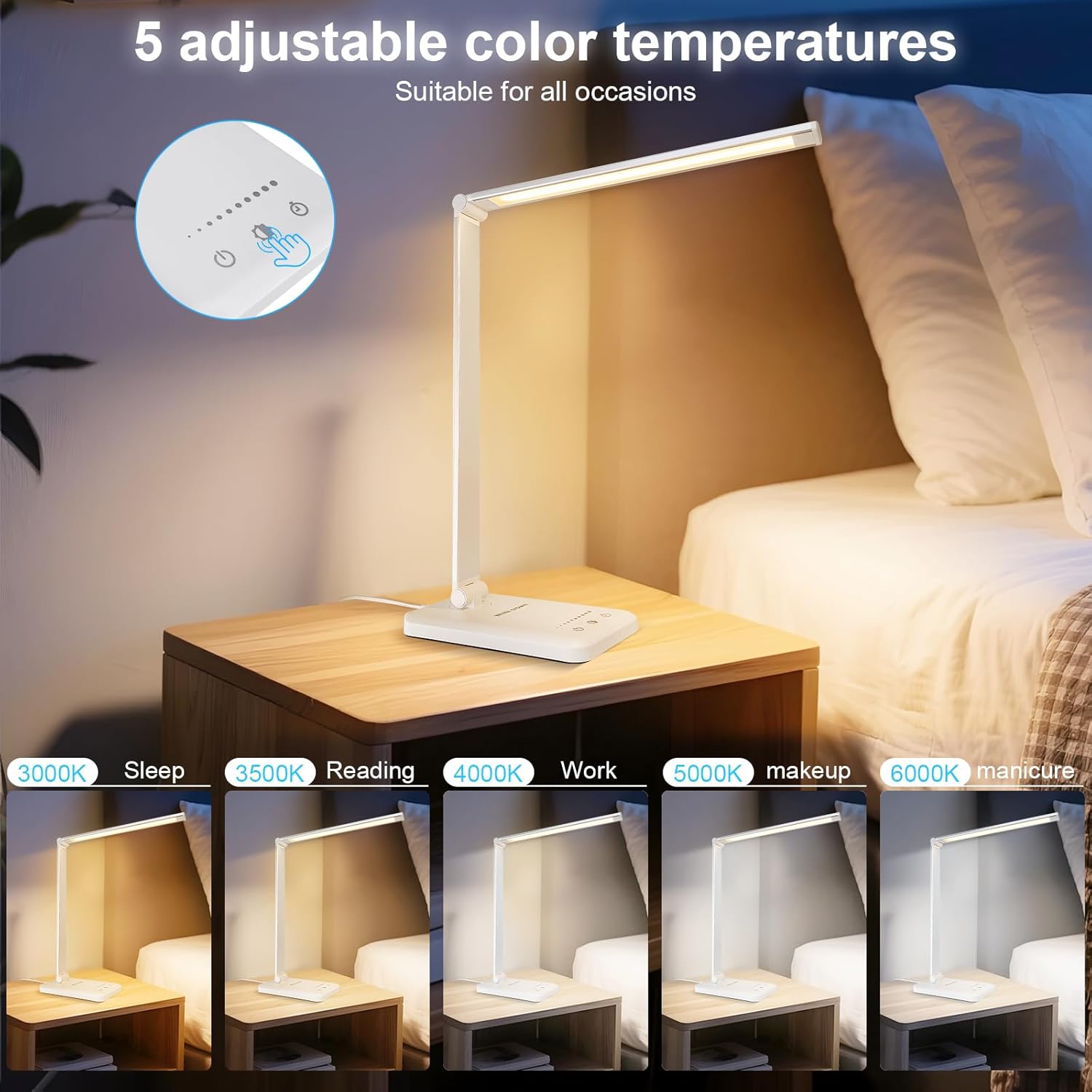 LED Desk Lamp Dimmable Touch C - Desk Lamp Led recension och pris