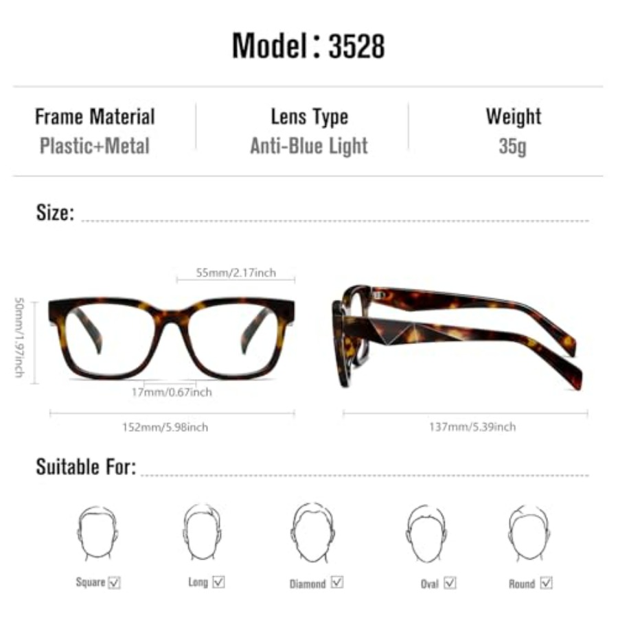 kimorn Blue Light Blocking Gla - Blue Light Glasses recension och pris