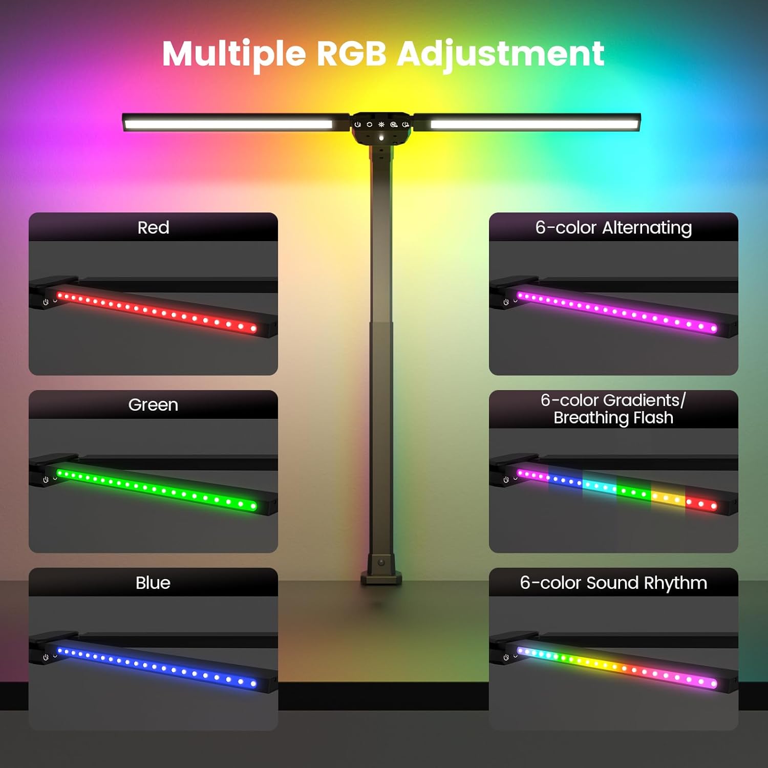 Upgraded RGB LED Desk Lamp wit - Desk Lamp Led recension och pris
