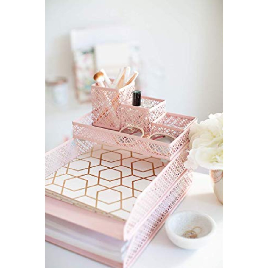 Desk Organizer Set for Women 6 - Letter Tray Desk recension och pris