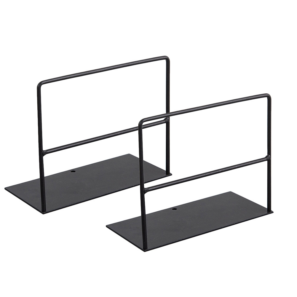 2Pcs Black Iron Bookends Heavy - Home Office And Library recension och pris