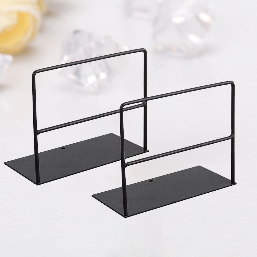 2Pcs Black Iron Bookends Heavy - Home Office And Library recension och pris