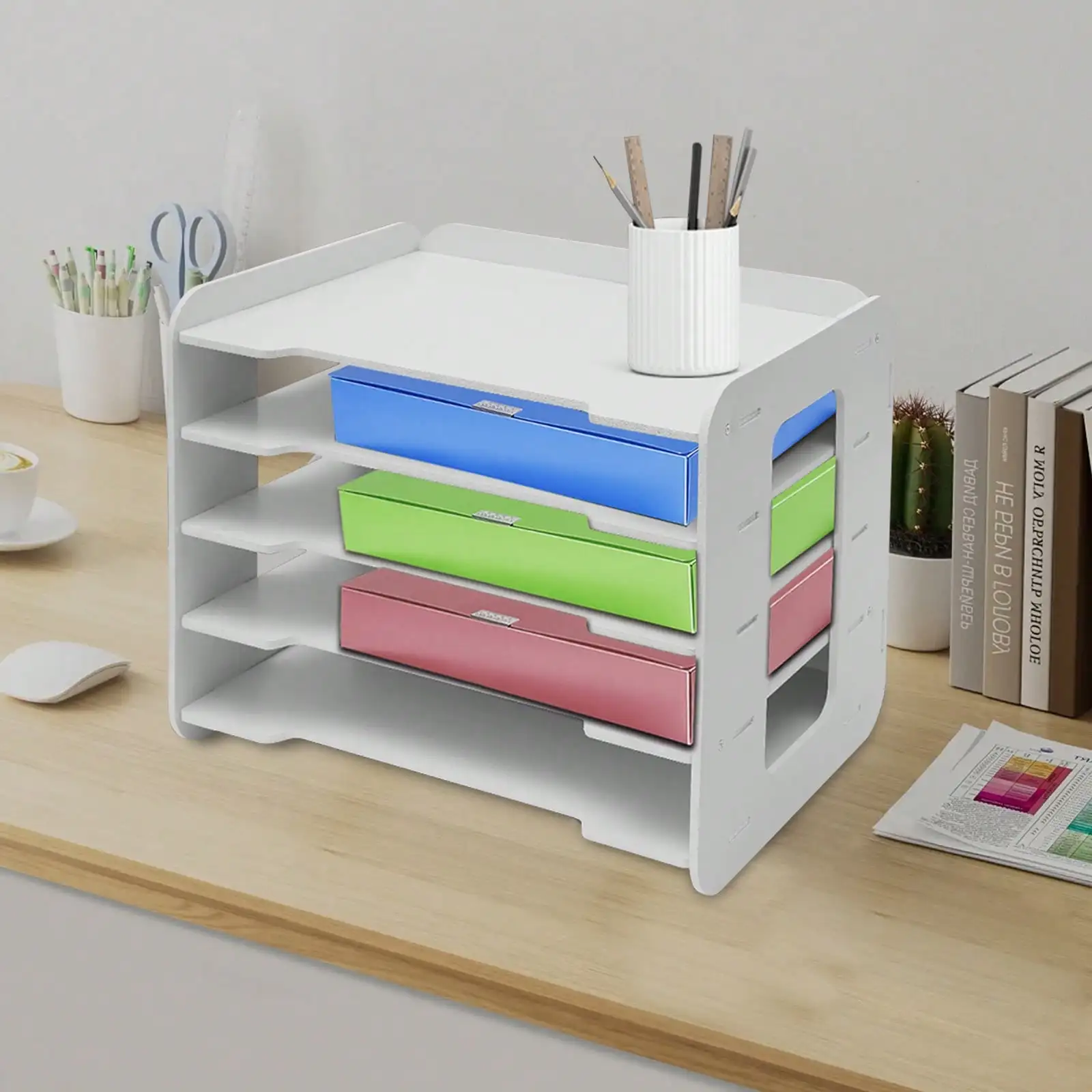 Letter File Organizer, 5-Tier  - Letter Tray Desk recension och pris