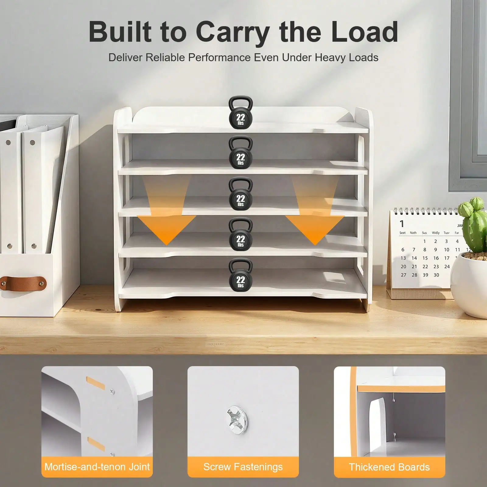 Letter File Organizer, 5-Tier  - Letter Tray Desk recension och pris
