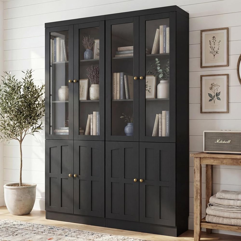 80 Tall Glass Door Bookcase wi - Home Office For recension och pris