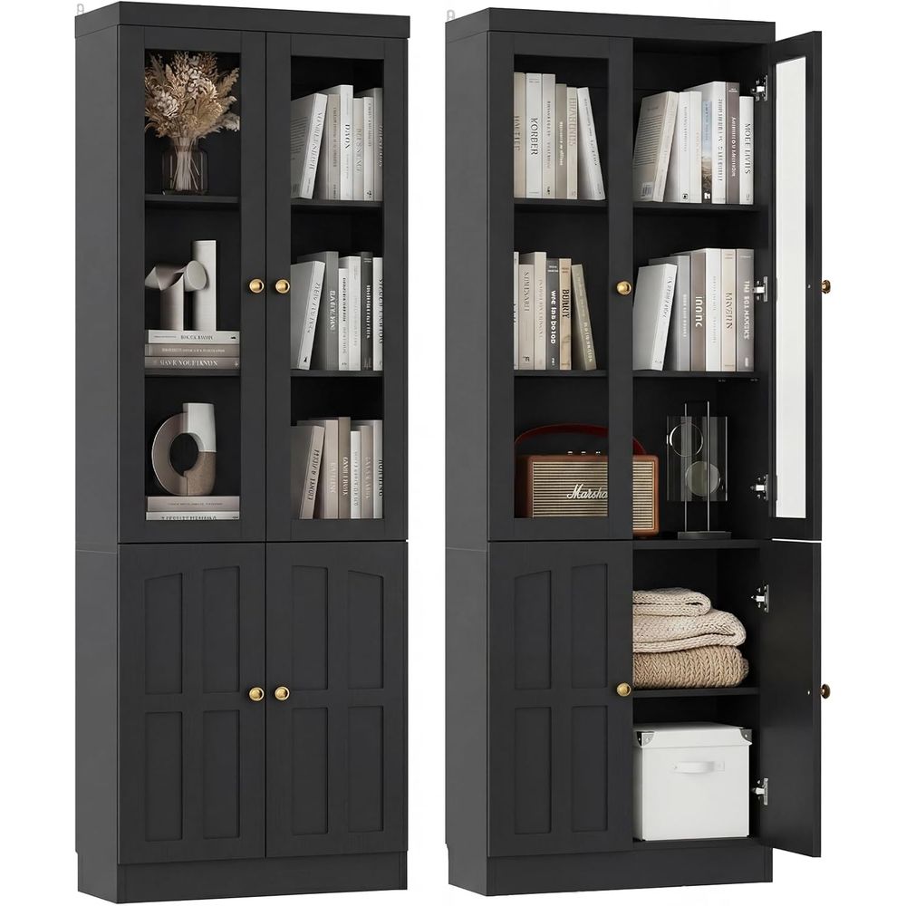 80 Tall Glass Door Bookcase wi - Home Office For recension och pris