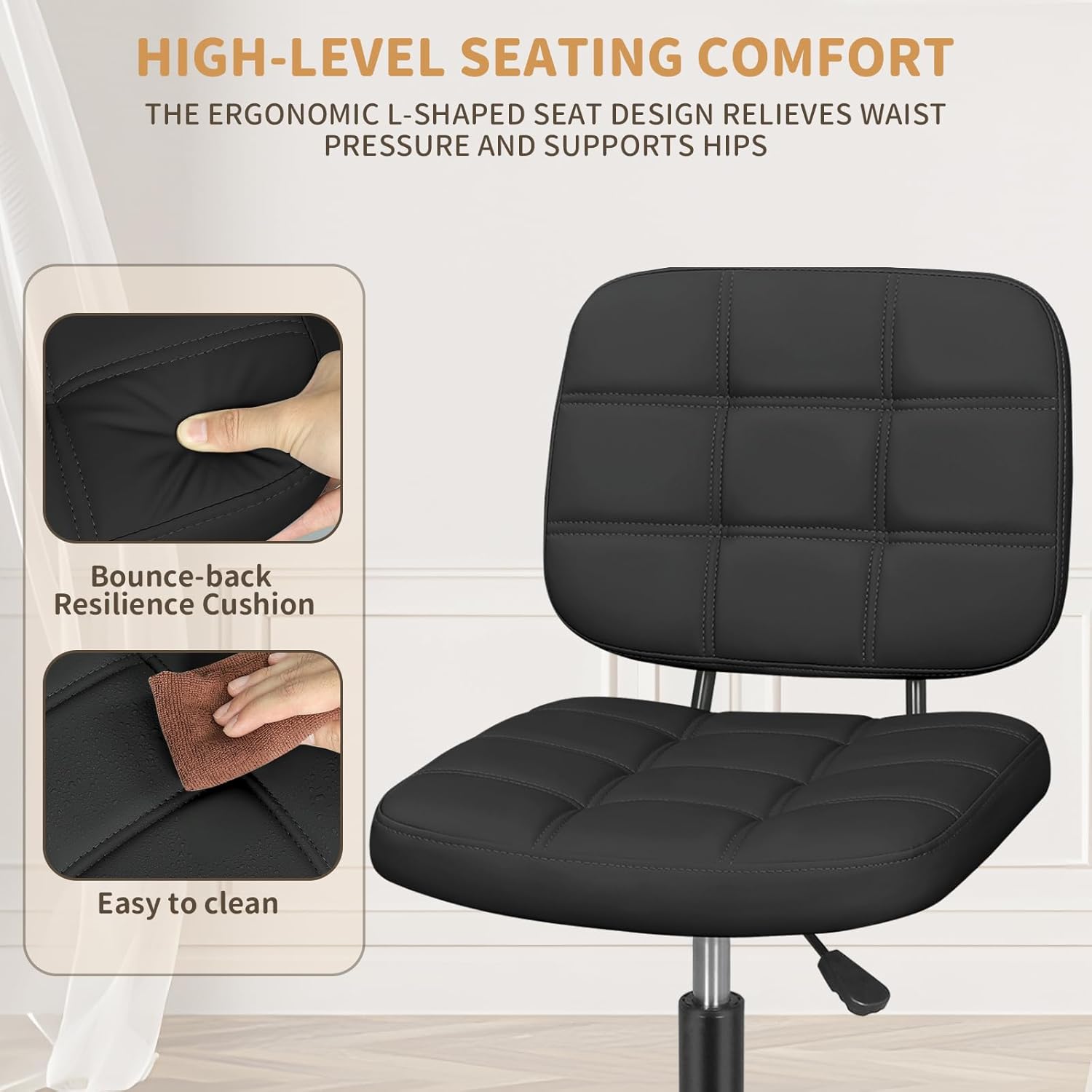 Armless Home Office Desk Chair - Home Office For recension och pris