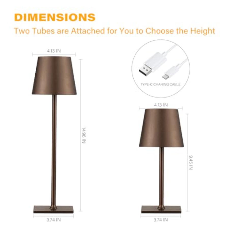 2 Pack Cordl Table Lamps, 3 Co - Desk Lamp Led recension och pris