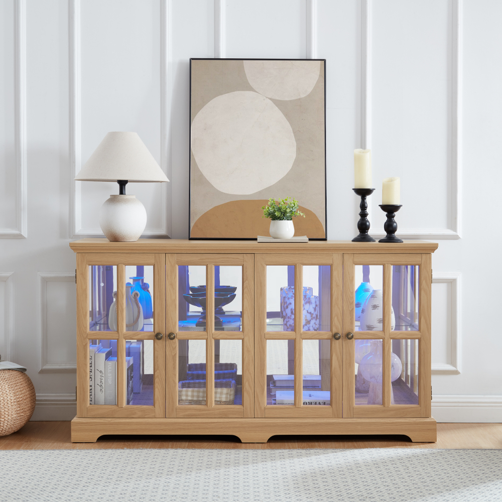LED Curio Display Cabinet: Gla - Home Office For recension och pris
