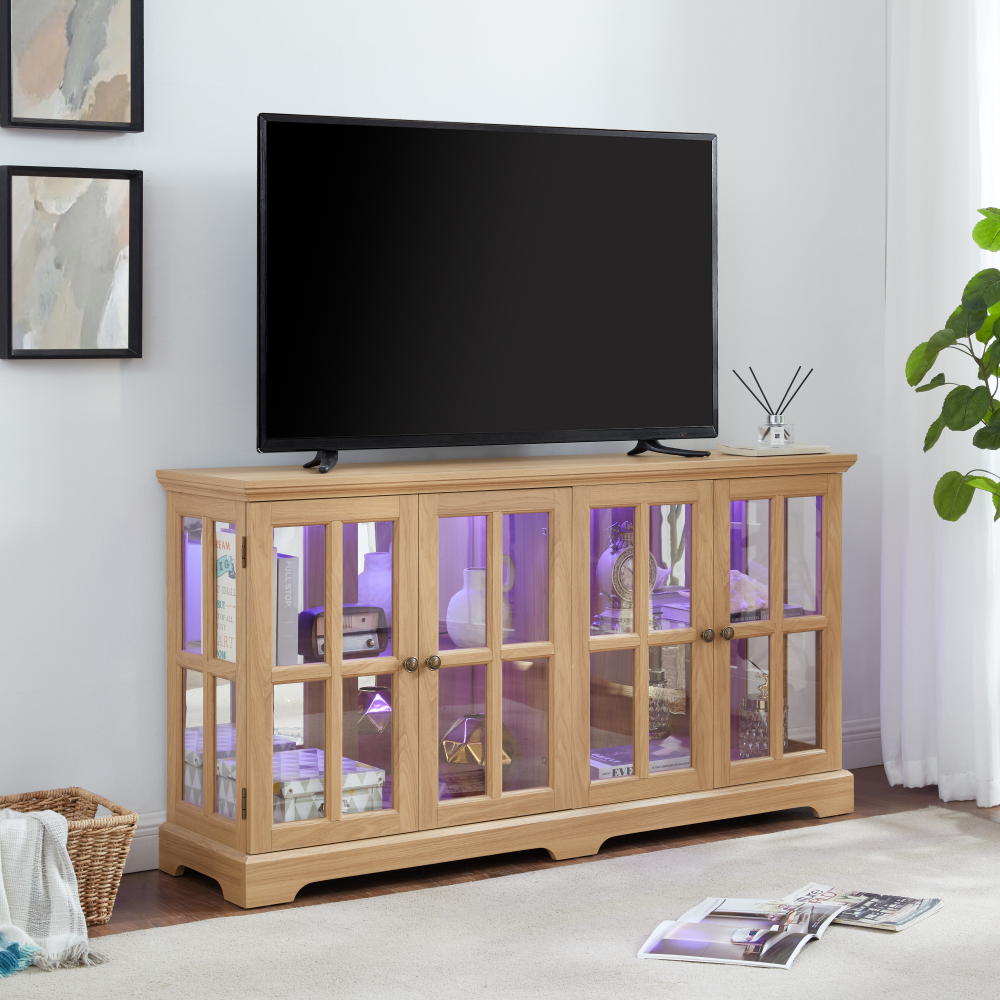 LED Curio Display Cabinet: Gla - Home Office For recension och pris