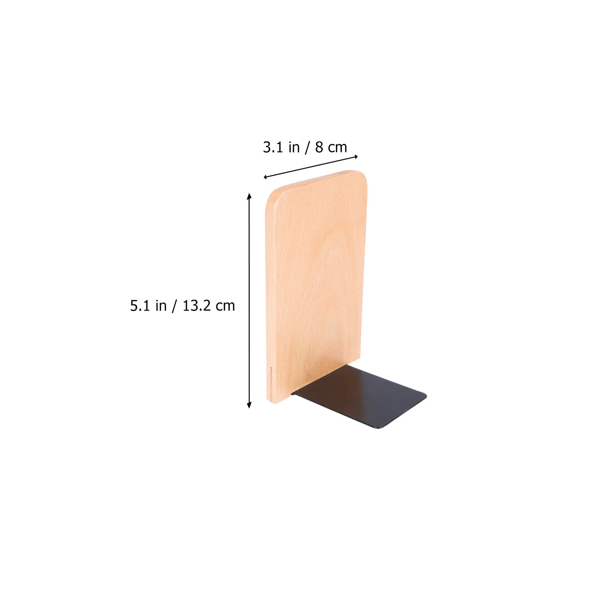 2Pcs Wooden Bookends Modern Si - Home Office And Library recension och pris