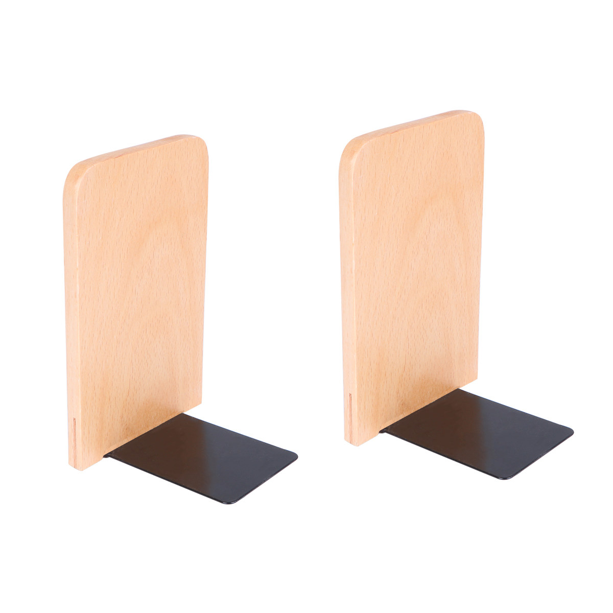 2Pcs Wooden Bookends Modern Si - Home Office And Library recension och pris