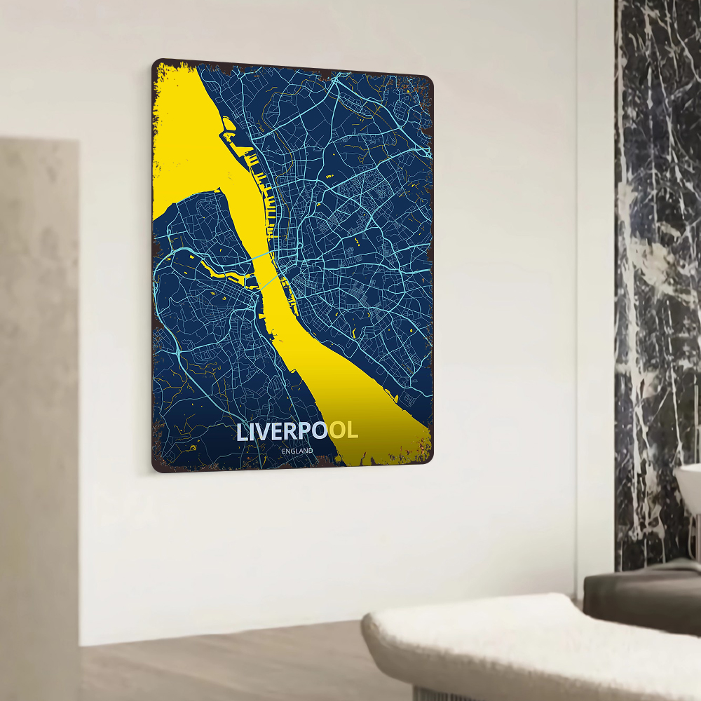 Liverpool England City Map Met - Home Office England recension och pris