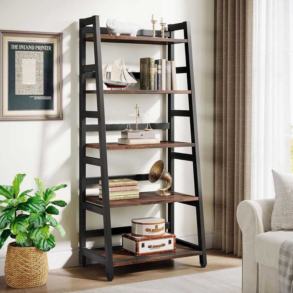 5-Tier Industrial Style Booksh - Home Office And Library recension och pris