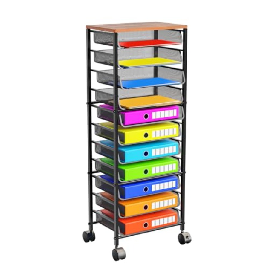 12 Tier Rolling File Cart, Woo - Letter Tray Desk recension och pris