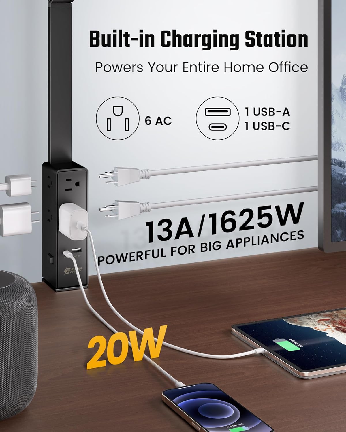 LED Desk Lamp with Power Strip - Desk Lamp Led recension och pris