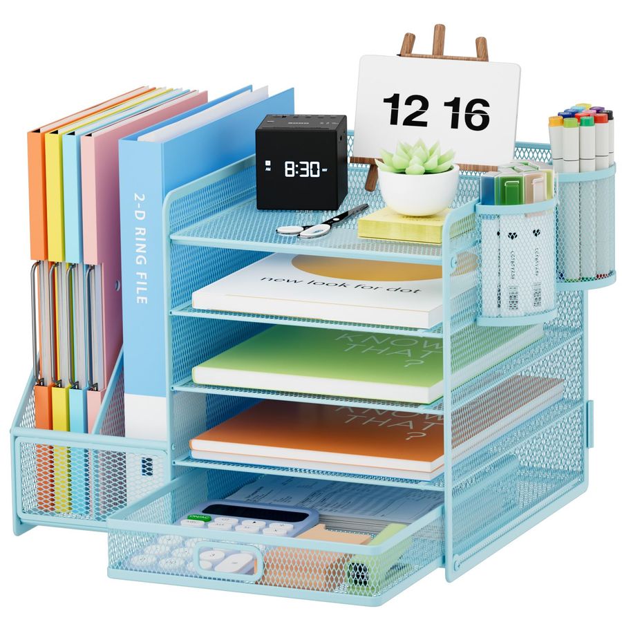 Desk Organizer with File Holde - Letter Tray Desk recension och pris