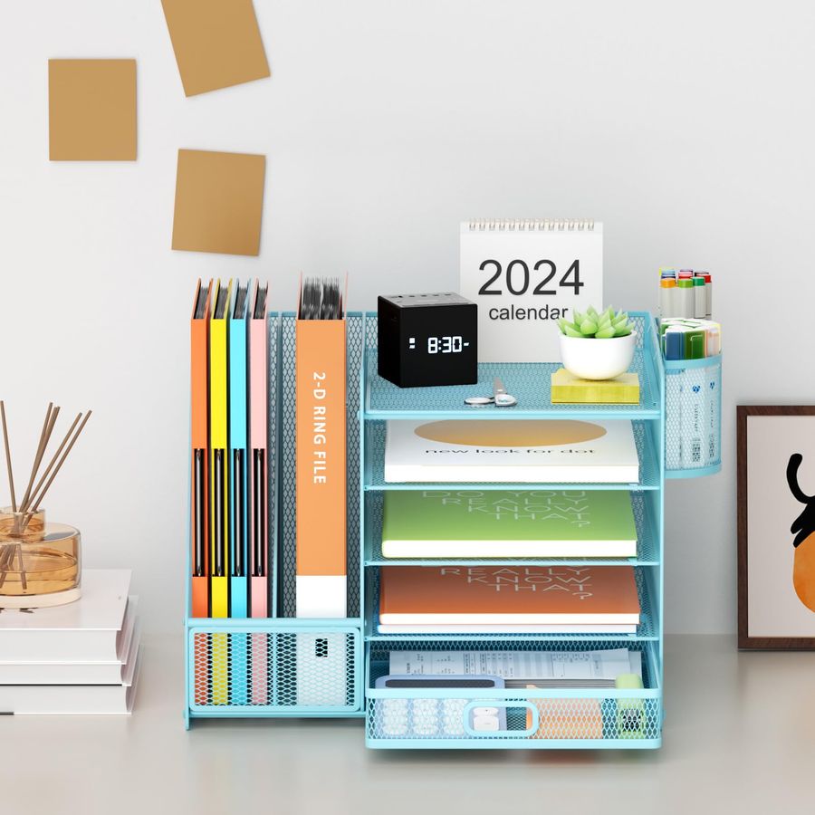 Desk Organizer with File Holde - Letter Tray Desk recension och pris
