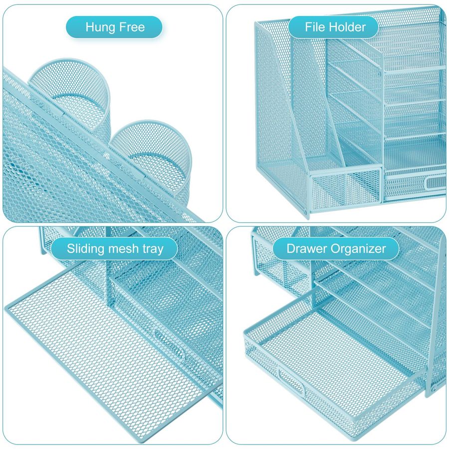 Desk Organizer with File Holde - Letter Tray Desk recension och pris